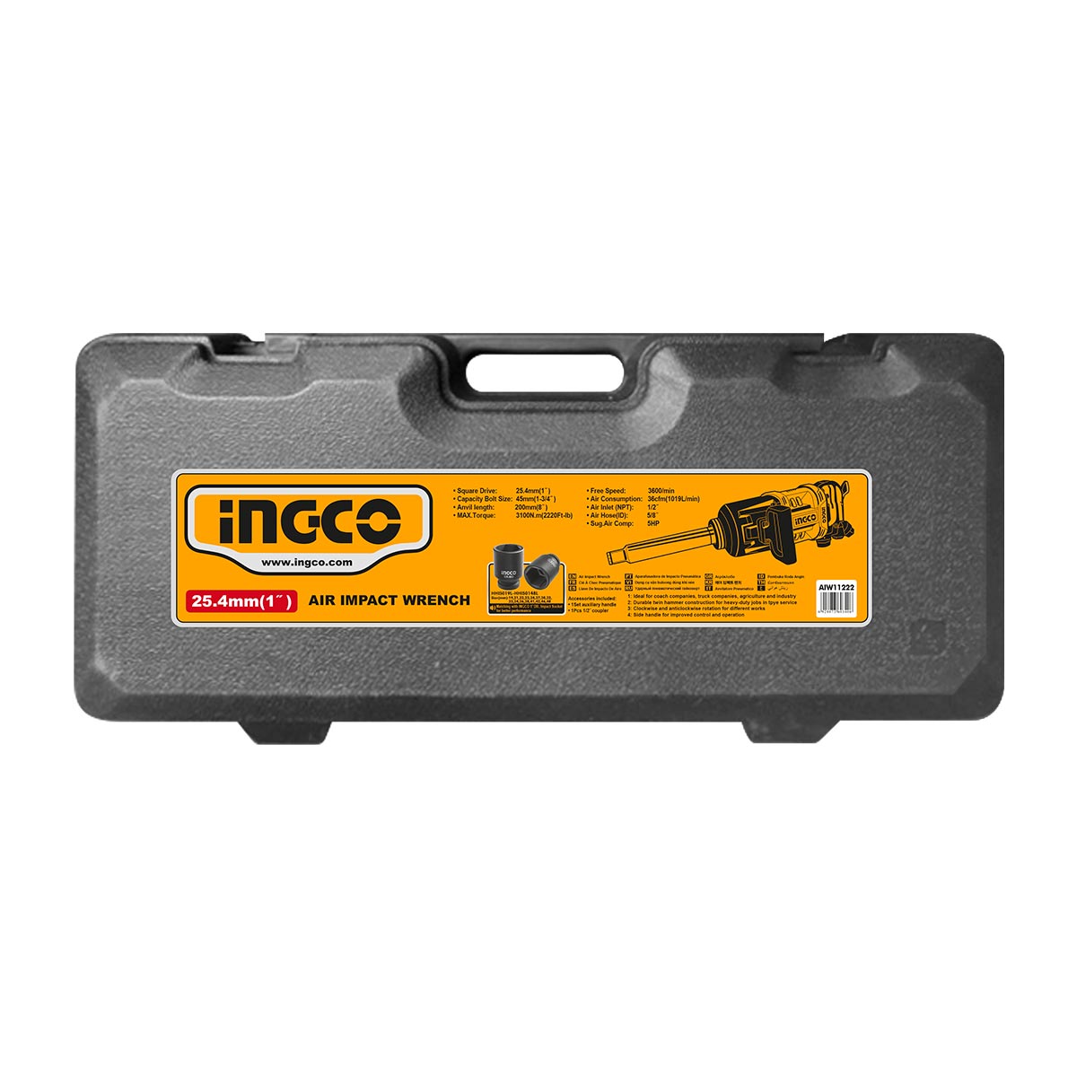 AIW11222 - BOULONNEUSE PNEUMATIQUE 1' 3100NM INGCO Maroc