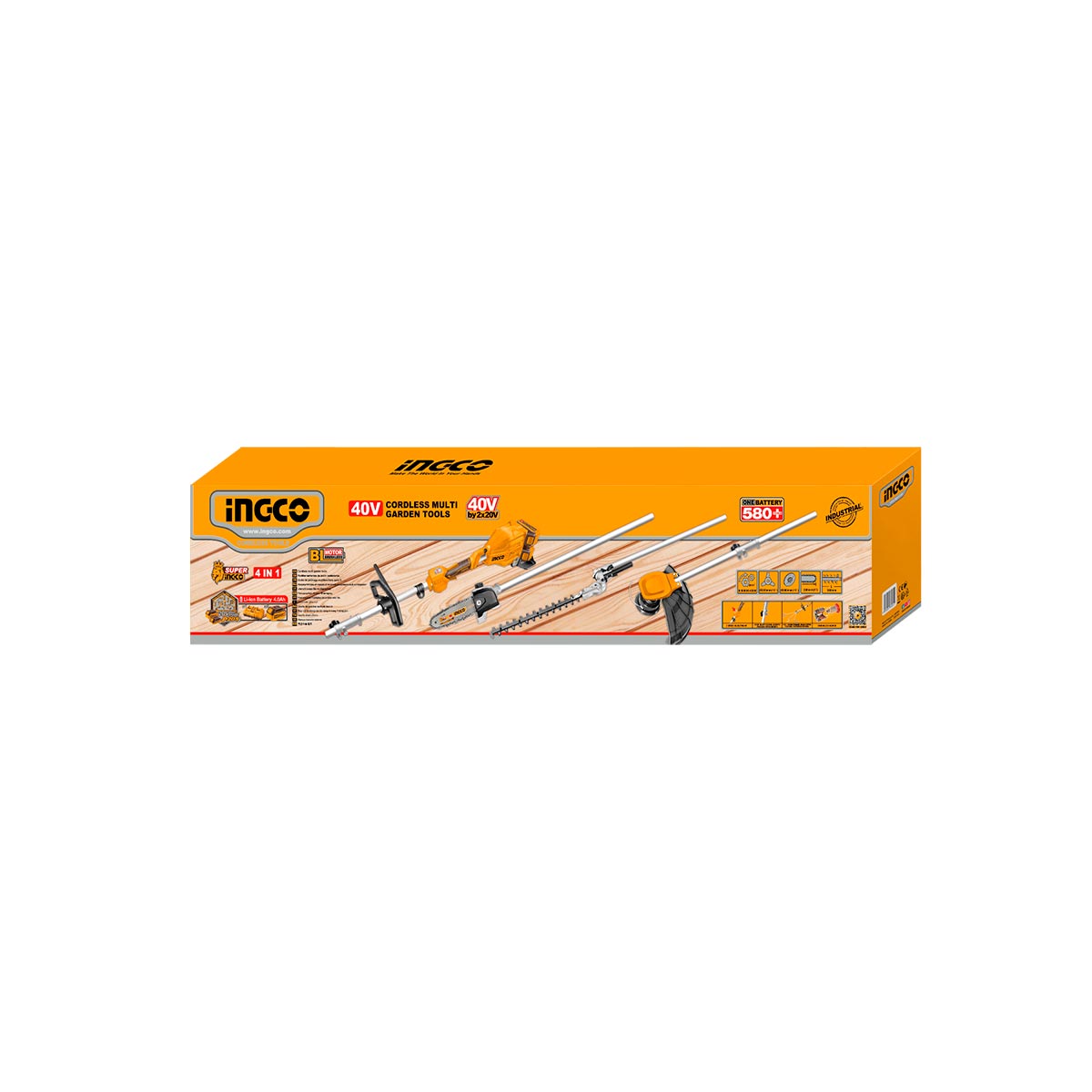 débroussailleuse multifonctions 40v 2xbatterie 4.0ah+chargeur ingco INGCO | CSTLI2040386