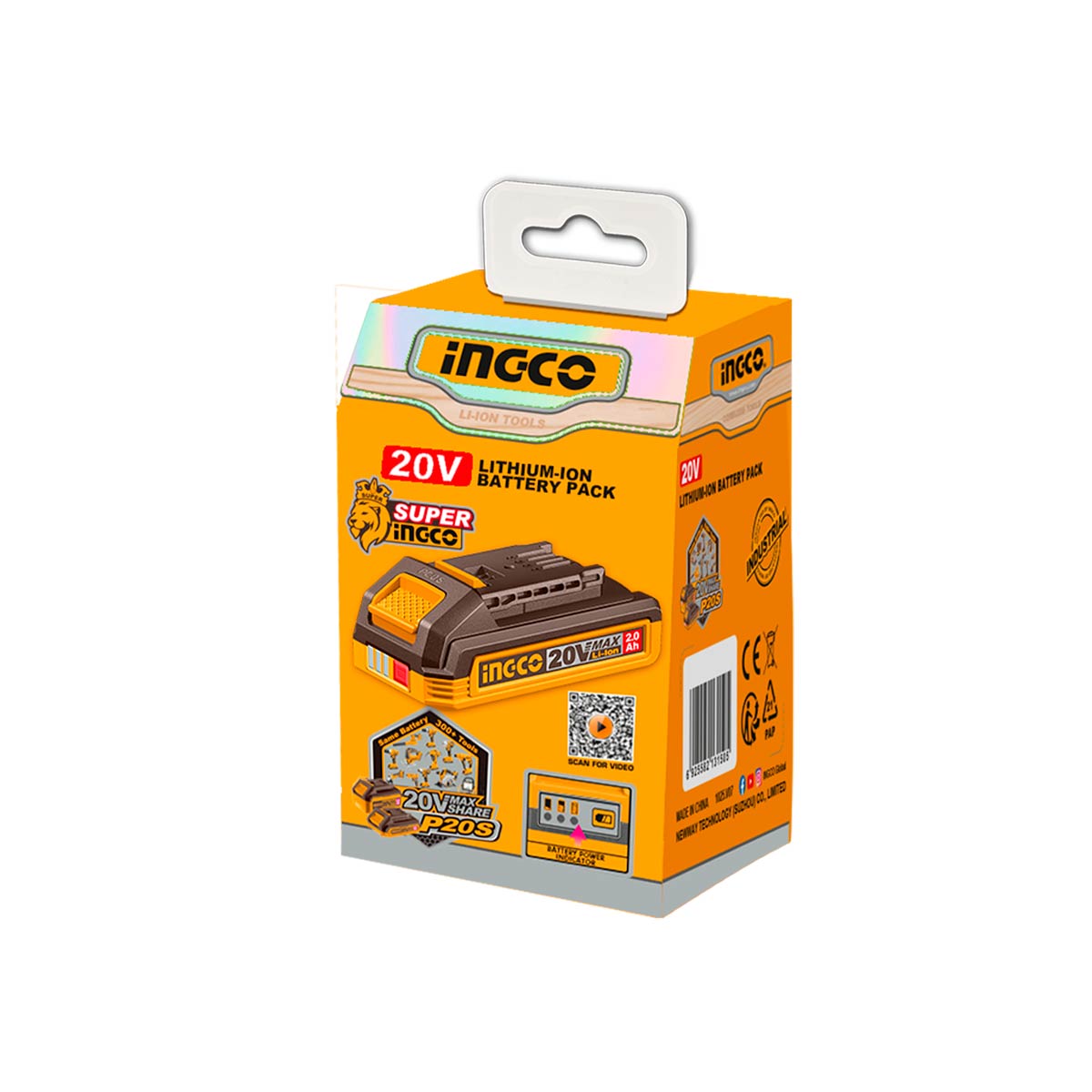 BATTERIE 20V 2,0A INGCO | FBLI2001