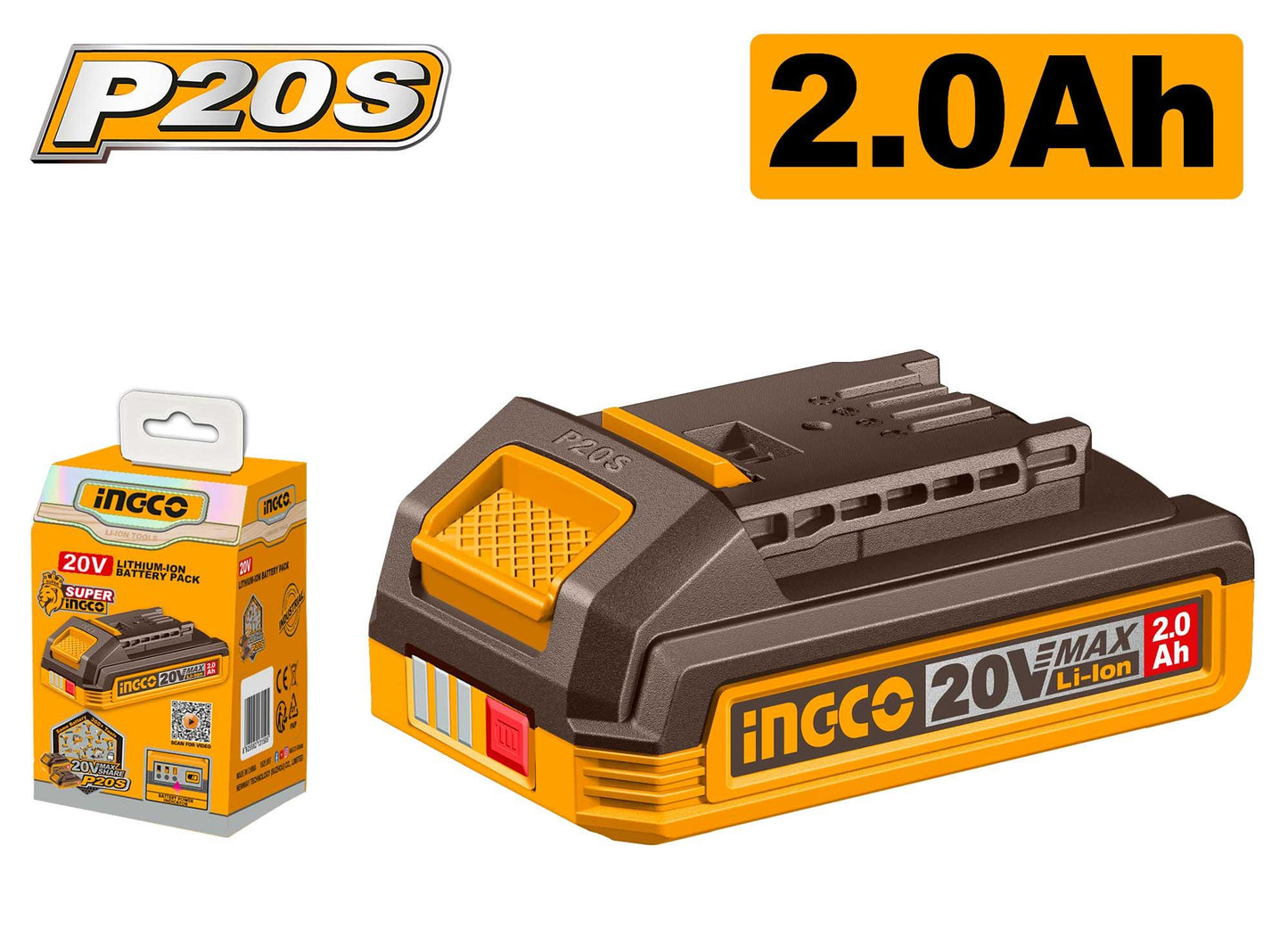 FBLI20011 - BATTERIE 20V 2,0A INGCO Maroc
