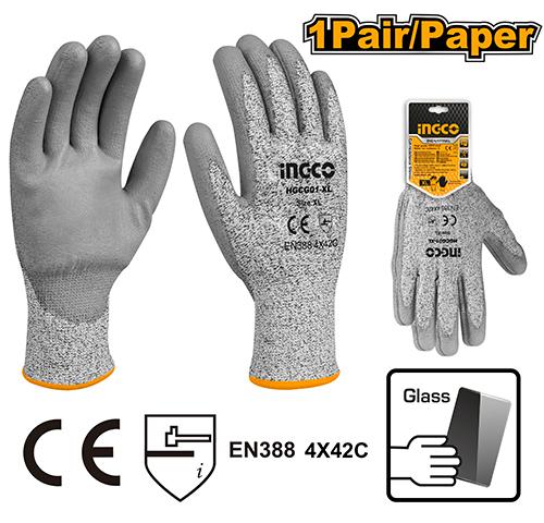HGCG01-XL - GANTS ANTI-COUPURE XL ANT-COUPURE ET ANTI-ABRASION INGCO Maroc