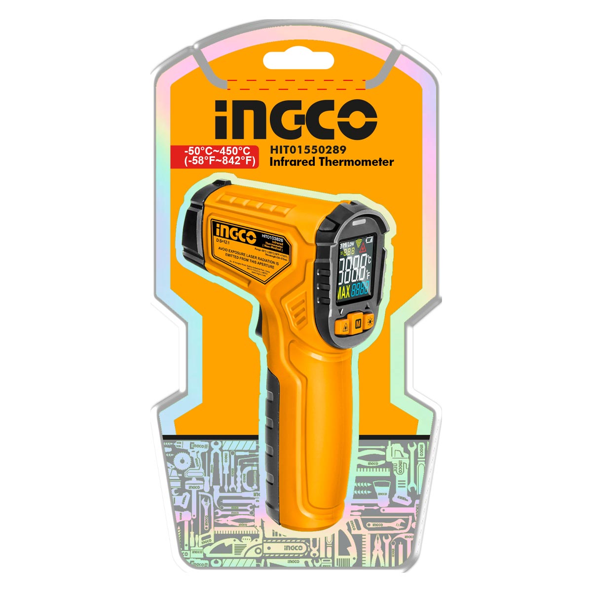 HIT0155028 - THERMOMETRE INFRAROUGE 50c°-450C° INGCO Maroc