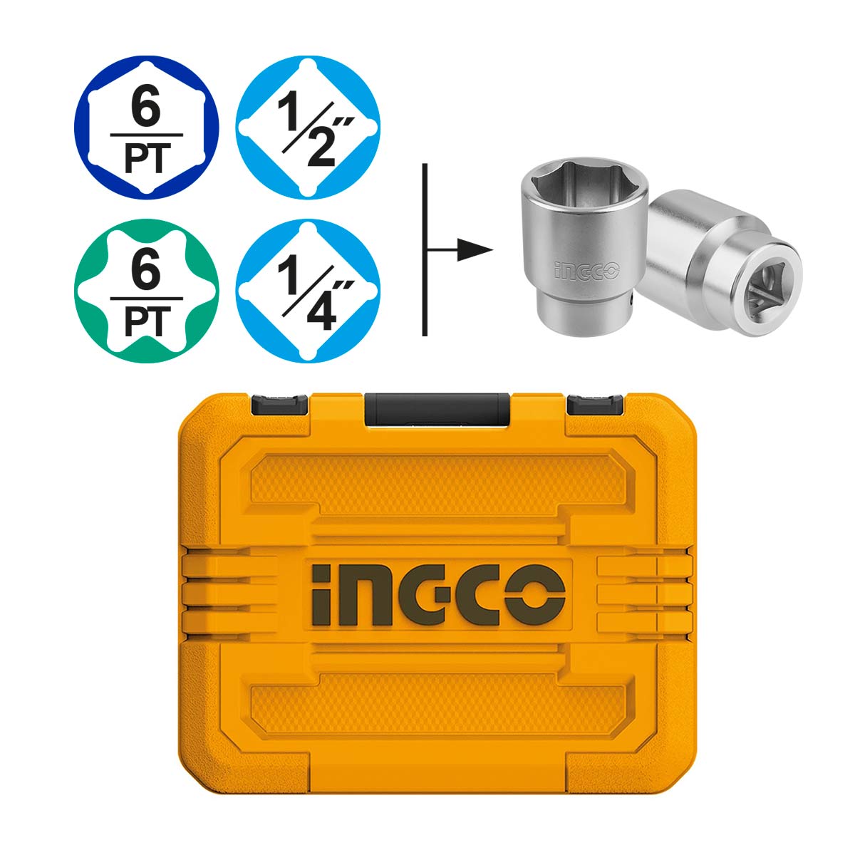 HKTHP21001 - COFFRET A OUTILS 100 PIECES INGCO Maroc