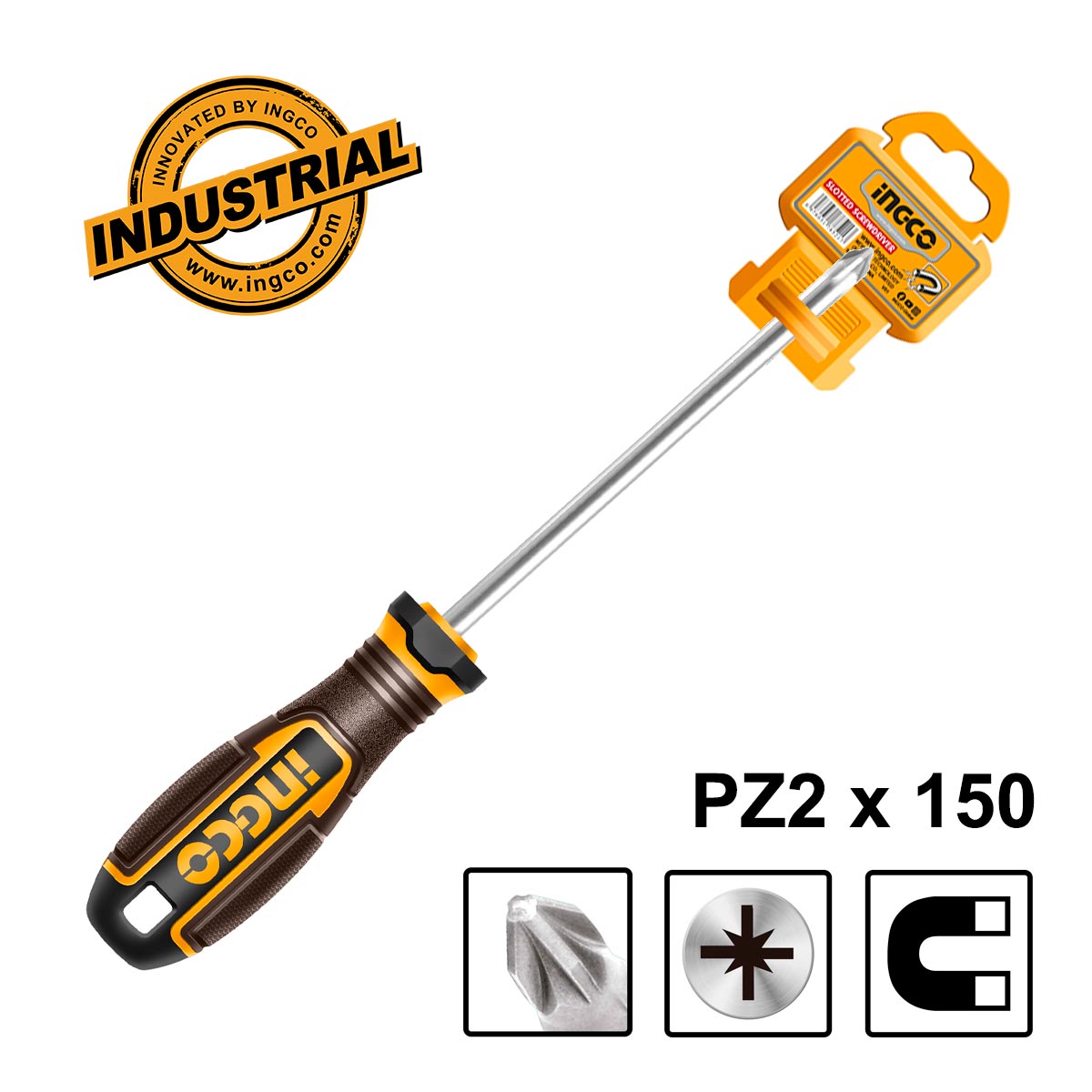 HSDPZ2150 - TOURNEVIS PZ2 X150MM MAGNÉTIQUE INGCO INGCO Maroc