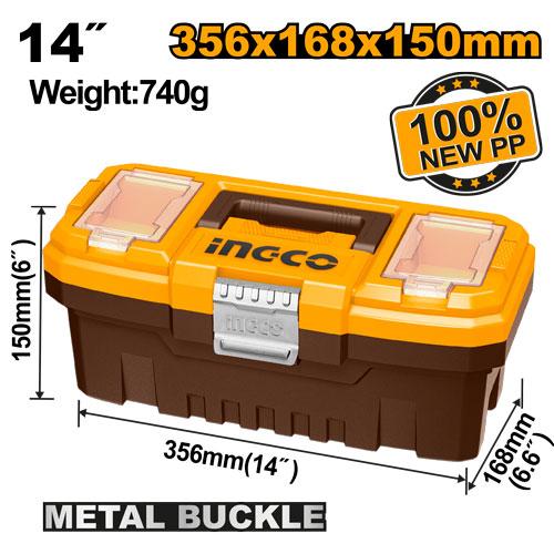 PBX1402 - BOITE A OUTILS PVC CHARNIERES METAL 14'' INGCO Maroc