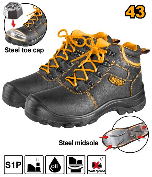 INGCO Chaussures sécurité S1P taille 43 — embout acier protection chantier Maroc