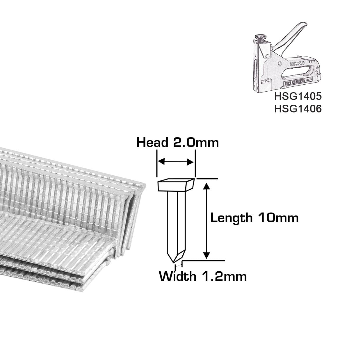 STS6110 - CLOUS 10MM 5000PCS POUR HSG1405 INGCO Maroc