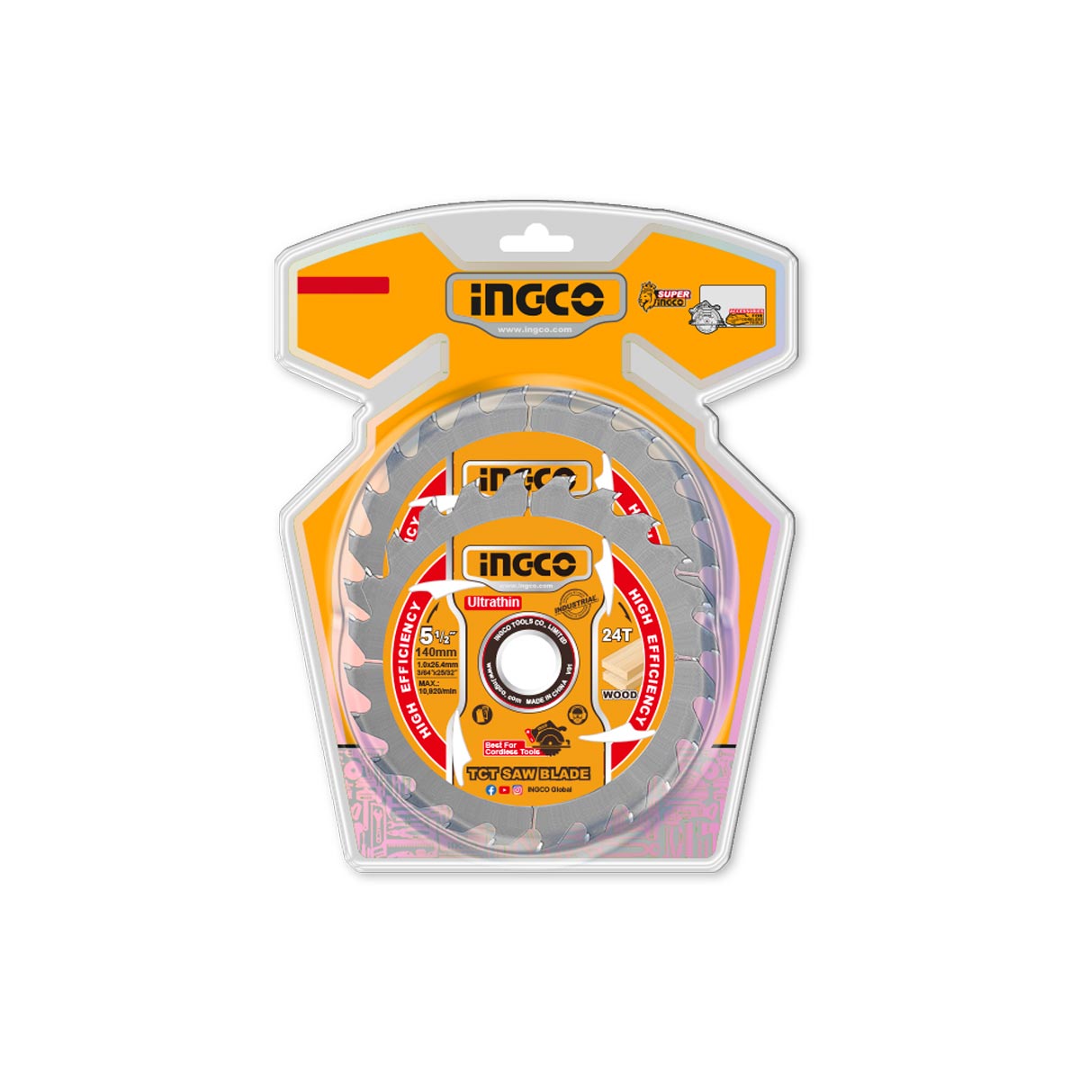 TSB1403 - 2 DISQUE POUR SCIE CIRCULAIRE A BATTERIE CSLI14021 INGCO Maroc