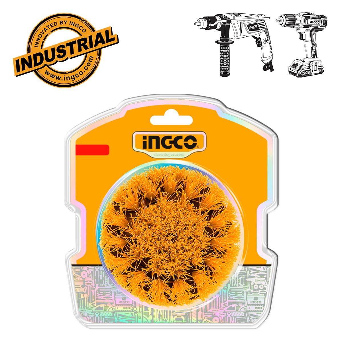 WCBM1041 - BROSSE DE NETTOYAGE 4" POUR VISSEUSE À POILS SOUPL INGCO Maroc