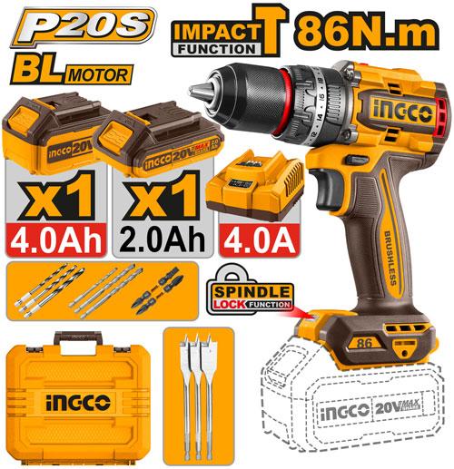 Outillage professionnel INGCO Maroc 2026 — perceuse visseuse brushless 20V