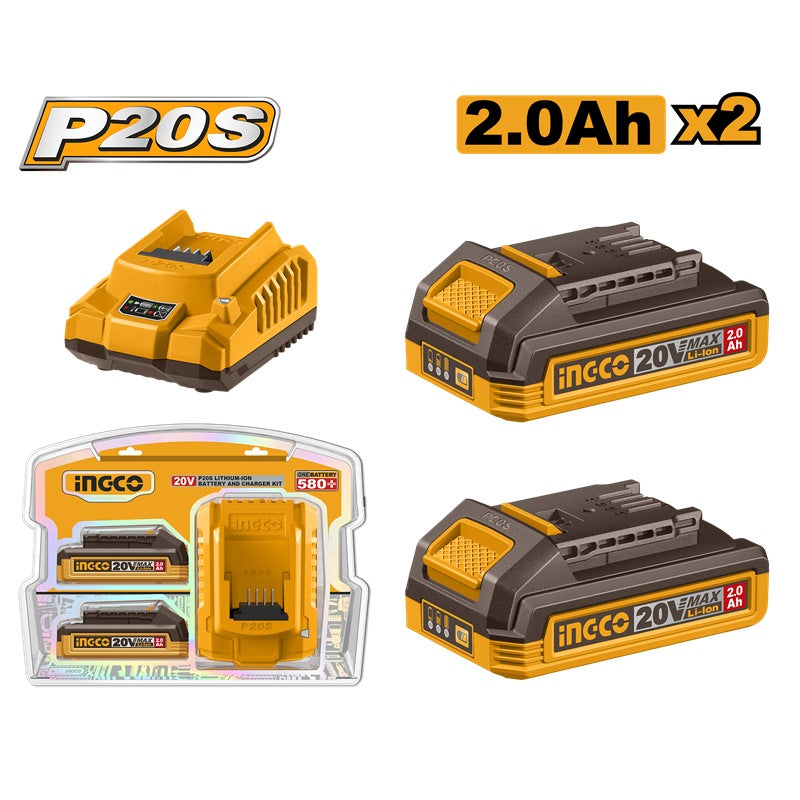 INGCO KIT BATTERIE LITHIUM-ION ET CHARGEUR P20S AU MAROC