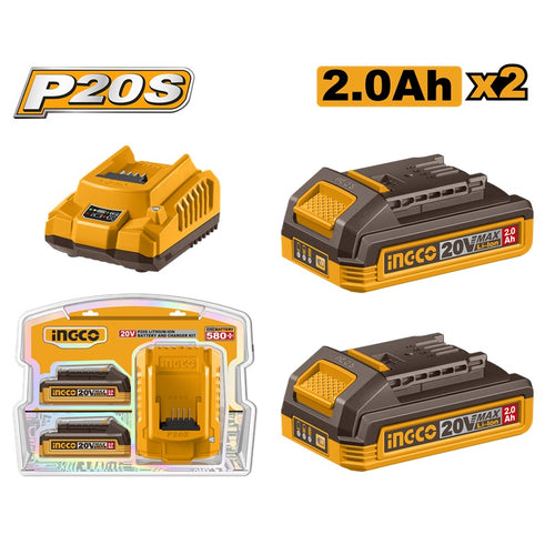 INGCO KIT BATTERIE LITHIUM-ION ET CHARGEUR P20S AU MAROC