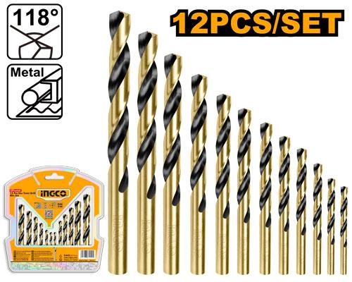 AKDB1125 - SET DE 12 FORETS HSS INGCO Maroc