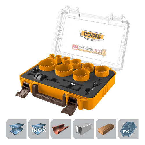 coffret de scie cloche 13 pcs bi metal 19-64mm ingco INGCO | AKH0132