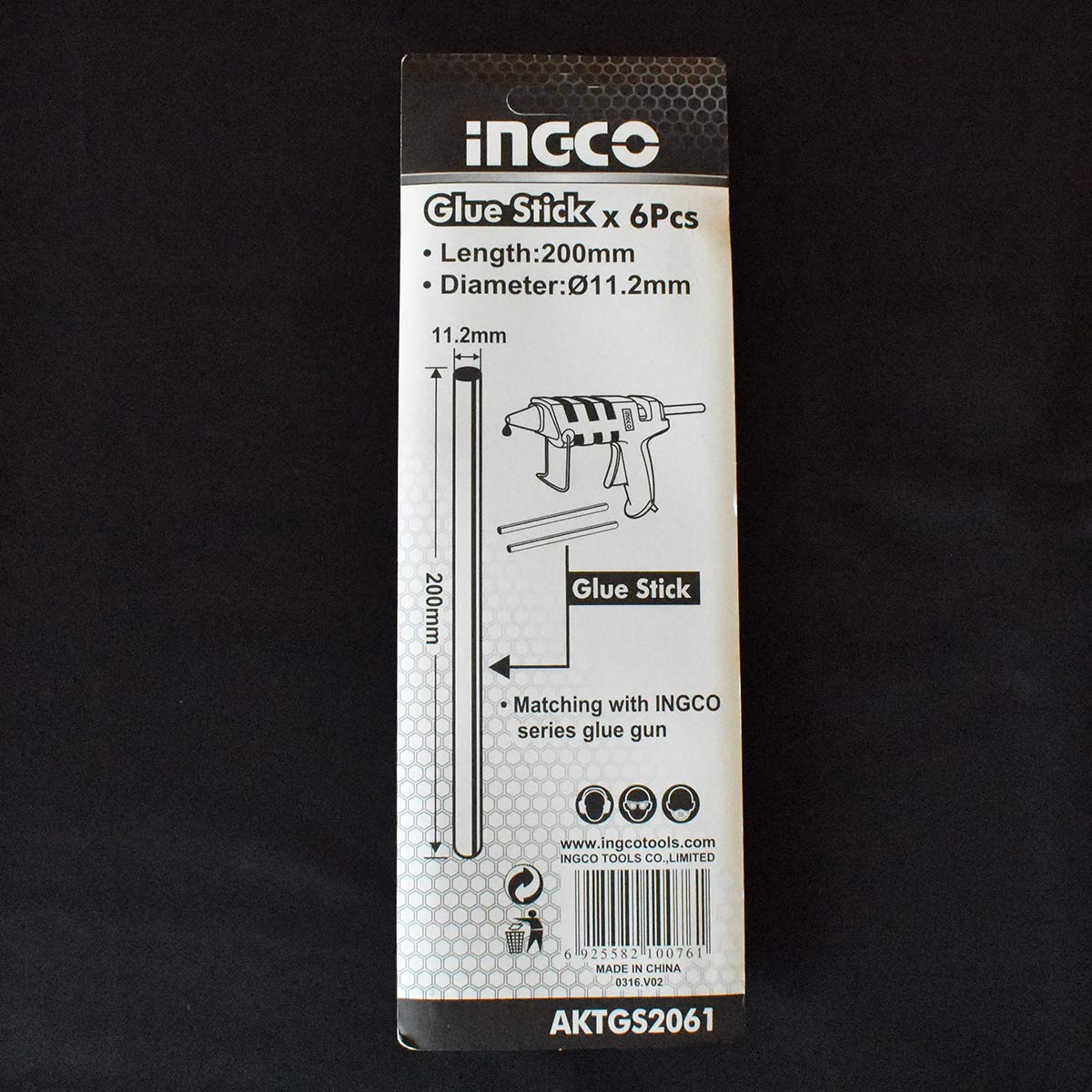 AKTGS2061 - PAQUET DE 6 BATONS DE COLLE INGCO Maroc