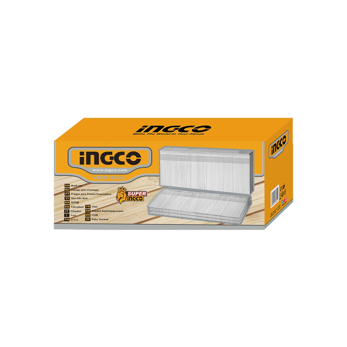 ANA18251 - BOITE 5000 CLOUS GALVANISES LISSES 25MM CALIBRE18 INGCO Maroc