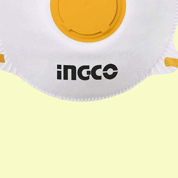 Detail masque FFP2 INGCO HDM02 — ajustement confort et protection respiratoire BTP
