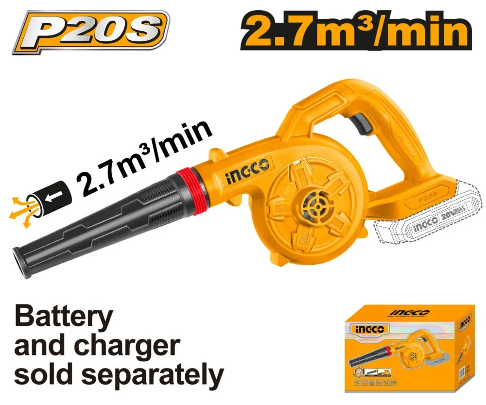 Souffleur 20V (sans batterie/chargeur) SI INGCO | CABLI20028