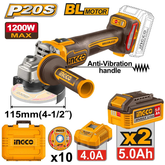 Meuleuse d'angle 20V max1200W 115mm INGCO | CAGLI2120252