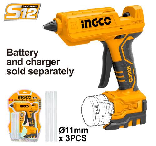 CGGLI1201 - PISTOLET A COLLE 12V BATTERIE CHARGEUR NON INCLUS INGCO Maroc
