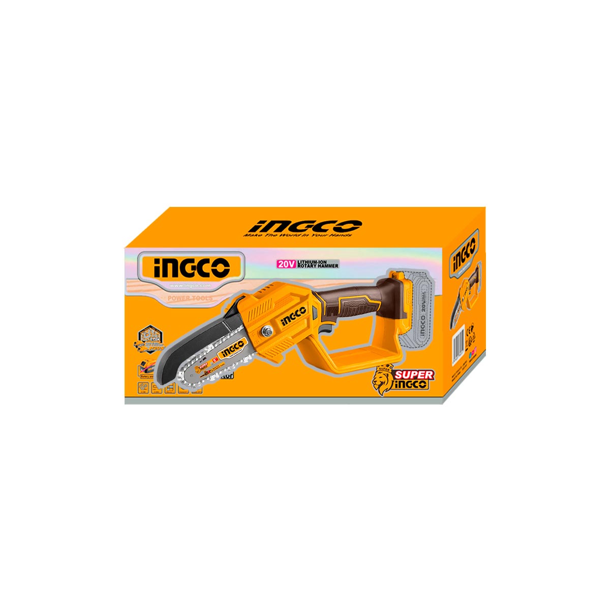CGSLI2058 - SCIE ELAGEUSE A BATTERIE 20V 13CM SANS CHARGEUR SANS BATTERIE INGCO INGCO Maroc