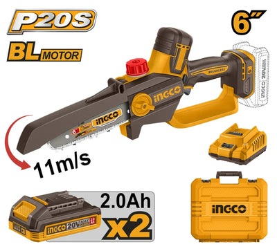 INGCO SCIE ÉLAGUEUSE 6" 20V 2BAT+CHARG AU MAROC [CGSLI20662]