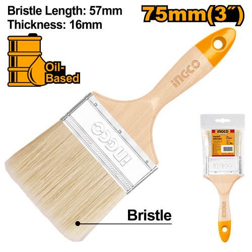 CHPTB0103 - PINCEAU EN BOIS LARGEUR 75MM POUR PEINTURE A HUILE INGCO Maroc