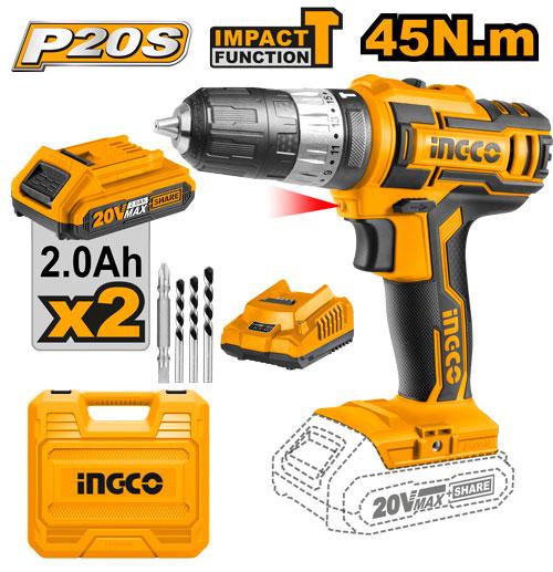 INGCO MALETTE PERCEUSE-VISSEUSE 20V AU MAROC CIDLI200215