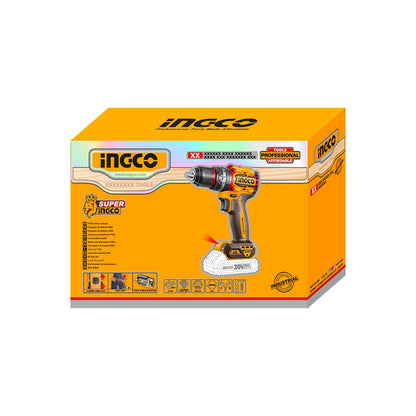Perceuse à Percussion 20V Compacte Brushless - 66N.m - Sans Batteries ni Chargeur INGCO | CIDLI206681