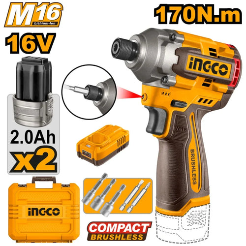 cle a choc brushless 16v 170 n.m ingco INGCO | CIRLI16178