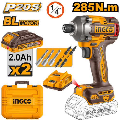 CIRLI2028 - VISSEUSE A CHOC 20V 285N.M BRUSHLESS INGCO Maroc