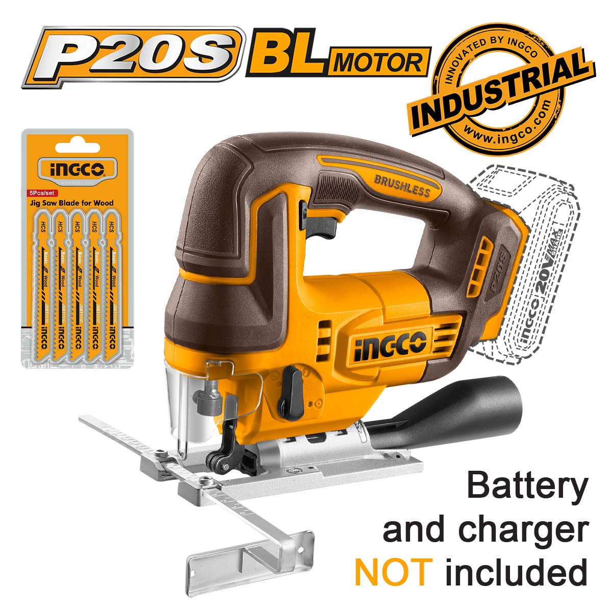 scie sauteuse 20v sans batterie sans chargeur ingco INGCO | CJSLI1008