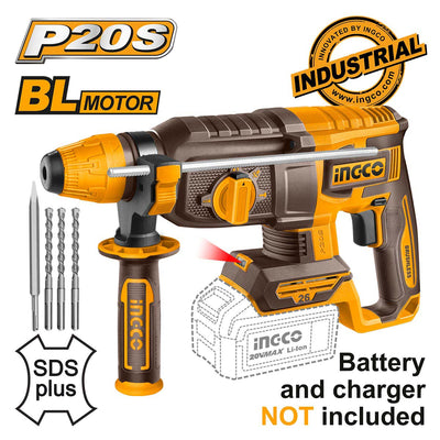 INGCO PERFORATEUR BRUSHLESS26MM SANS BATT/CHARG INGCO AU MAROC [CRHLI20268]