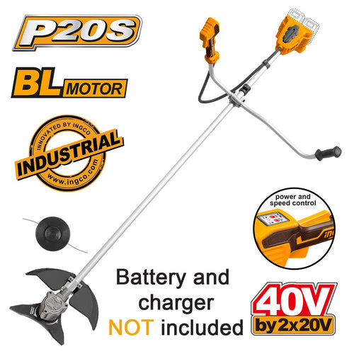 CSTLI20018 - P20S 20V/40V Tondeuse à gazon sans fil / Coupe-bordures à moteur sans balais CSTLI20018 INGCO Maroc