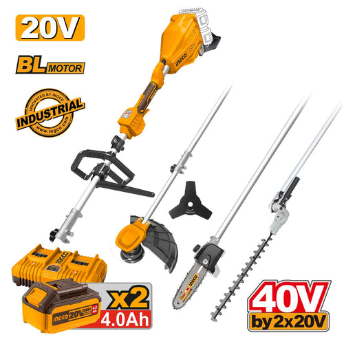 débroussailleuse multifonctions 40v 2xbatterie 4.0ah+chargeur ingco INGCO | CSTLI2040386