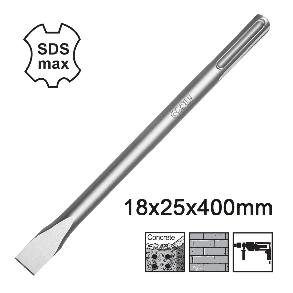 DBC0224001 - BURIN PLAT SDS MAX 400MM INGCO Maroc