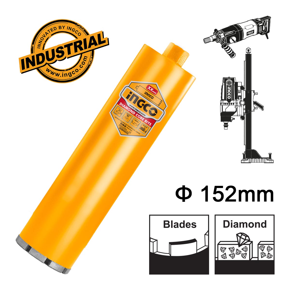 DCB581528 - FORET DIAMANT D:152MM L:450MM INGCO Maroc