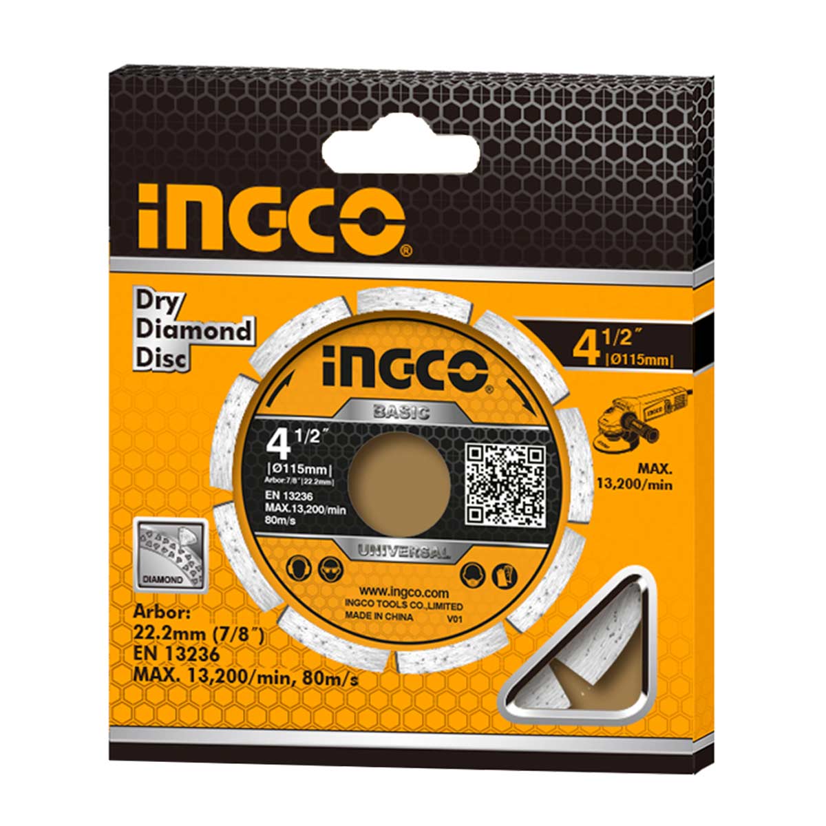 DMD0111523 - JEU DE 2 DISQUES DIAMANT 115MM SS INGCO Maroc