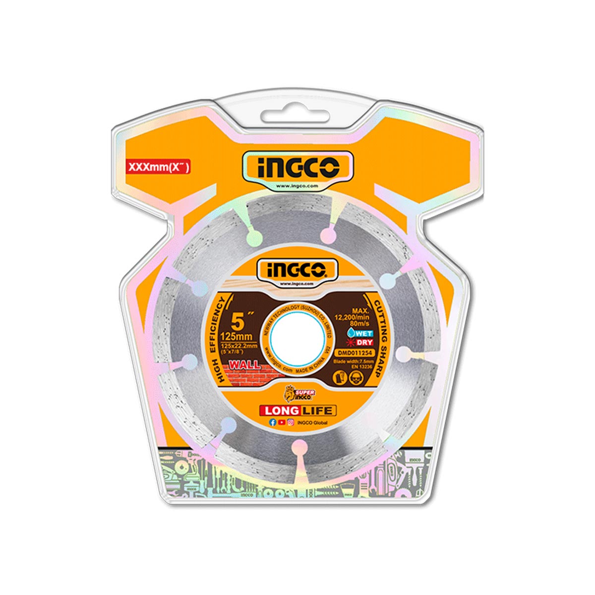 DMD011254 - DISQUE DIAMANT 125X22.2MM FOR WLC15008 INGCO Maroc