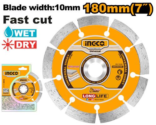DMD011802 - DISQUE DIAMAND 180MM INGCO Maroc