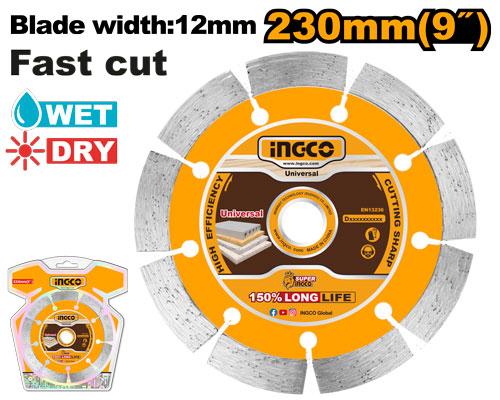 DMD0123013 - DISQUE DIAMENT A SEC 230MM INGCO INGCO Maroc