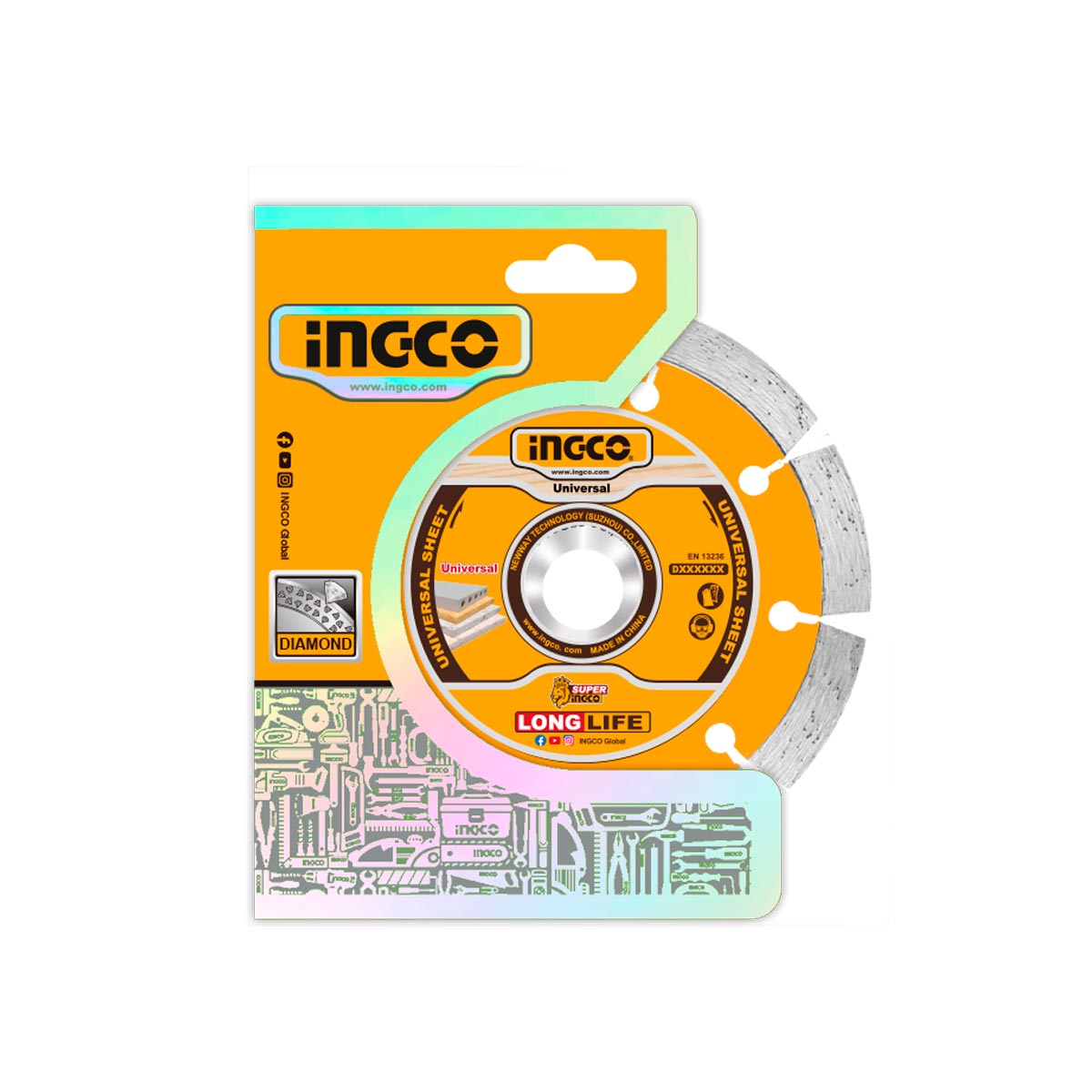 DMD012302 - DISQUE DIAMENT SEC/EAU 230MM INGCO INGCO Maroc