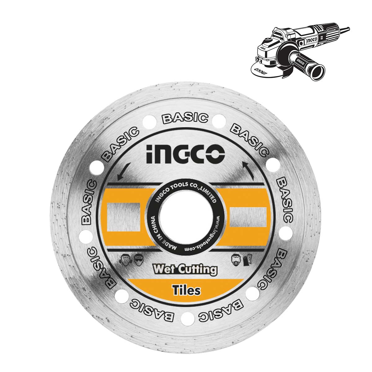 DMD021152 - DISQUE DIAMANT A EAU 115MM INGCO Maroc