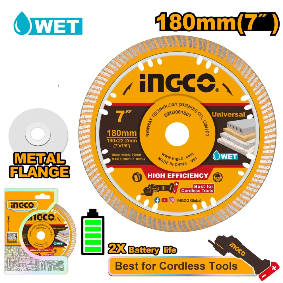 Disque Diamanté Ultrafin 180mm INGCO | DMD061801