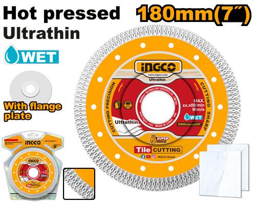 DMD081801HT - DISQUE DIAMANT ULTRA FIN 180MM CARRELAGE INGCO Maroc