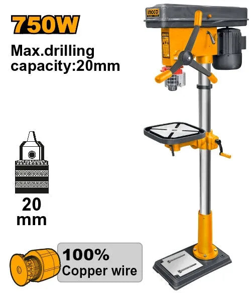PERCEUSE SUR COLONNE 20MM 750W INGCO | DP207502