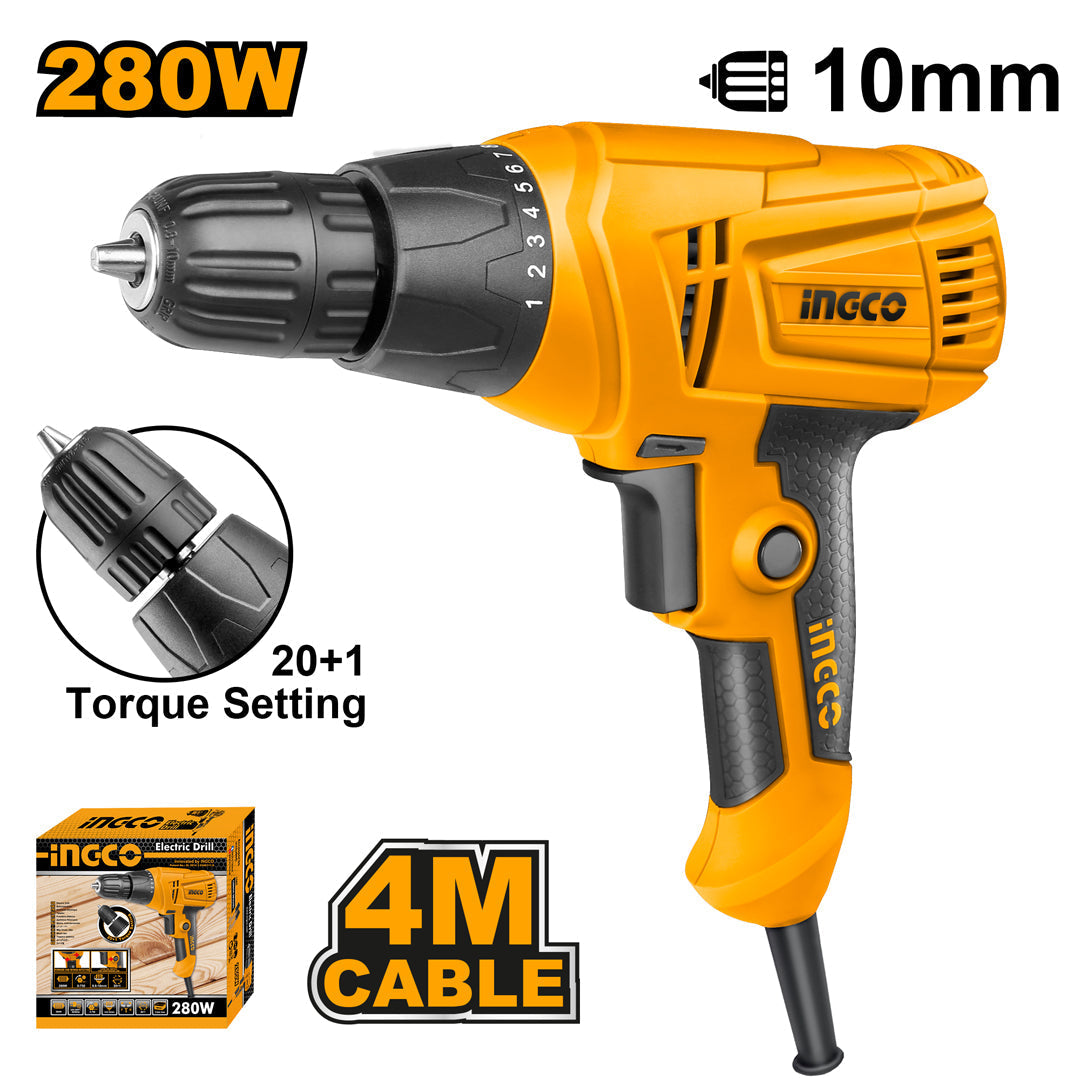 ED2808 - PERCEUSE ELECTRIQUE 280W 10MM INGCO Maroc
