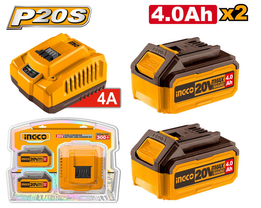 FBCPK1424 - PACK 2 BATTERIE + CHARGEUR 4Ah INGCO Maroc