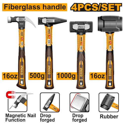 HCH9004 - KIT DE 4 MARTEAUX INGCO Maroc