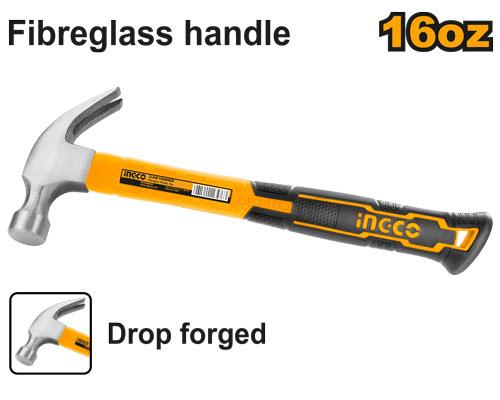 HCHS8016 - MARTEAU DE MENUISIER 450G TETE FORGEE SS INGCO Maroc